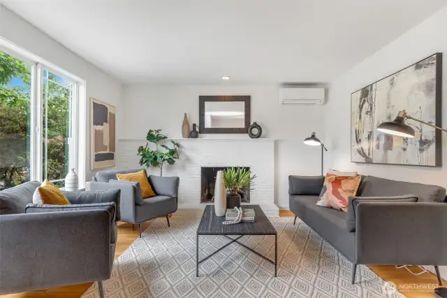 Open and bright living room