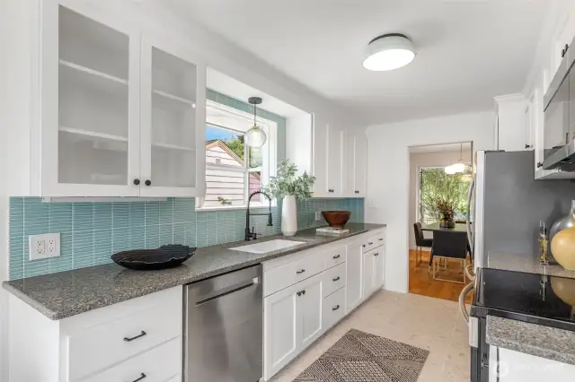 Updated kitchen with quartz counters