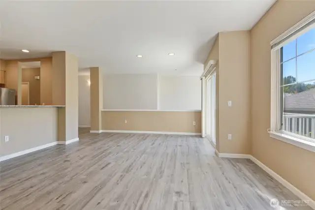 Ample natural light creates an airy feel.