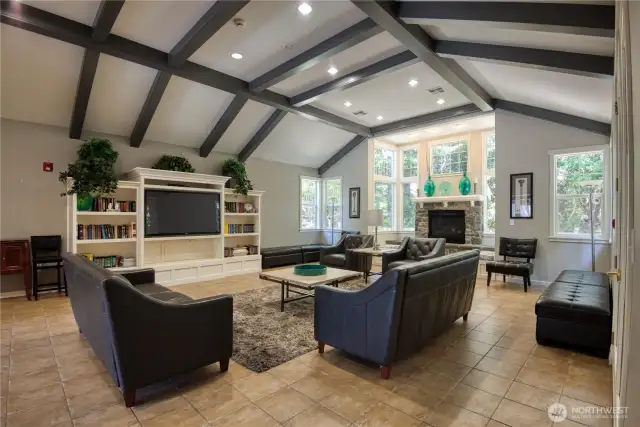 Common gathering area in the clubhouse.