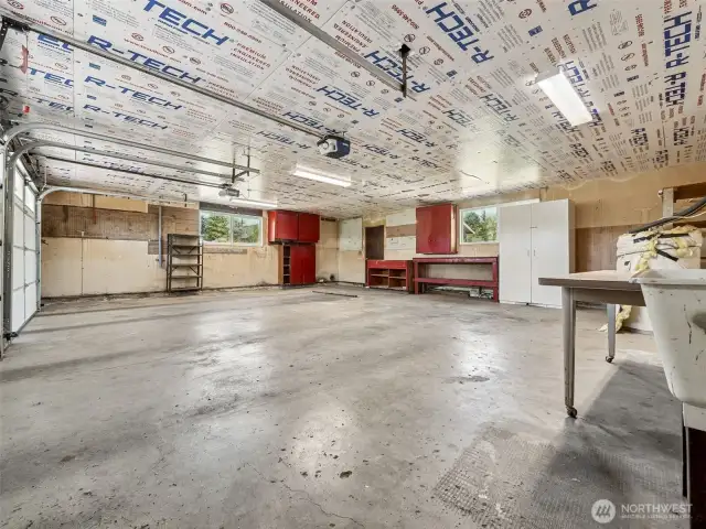 Detached garage below ADU