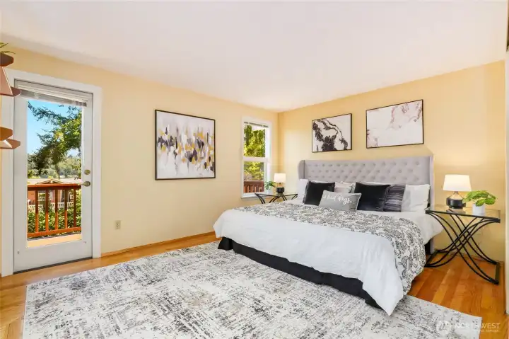 Spacious primary suite.