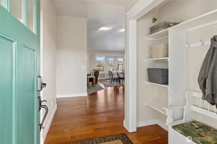 Warm and inviting entry