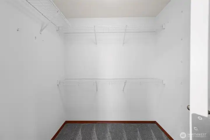 Primary walk-in closet.
