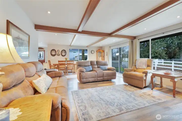 Nice Flow with Slider Leading to Front Patio & New Hot Tub!!