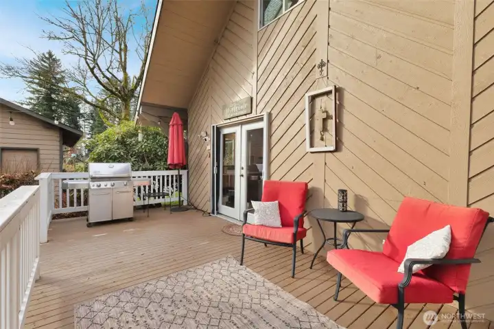 Back Deck Offers a Beautiful place to BBQ & Entertain or Just relax & Unwind