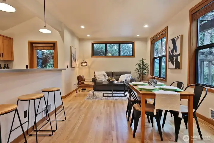 Open living plan makes great use of space, craftsman details make the home warm and inviting.