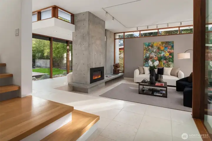 Kerfed (trimless) doors, windows, and baseboards throughout