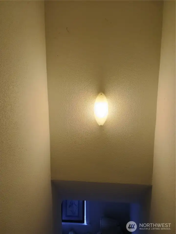 Upstairs landing, looking downstairs.