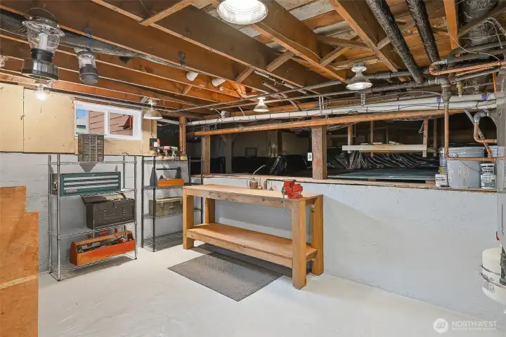 Workshop includes benches so you're all set to start on projects from day one.