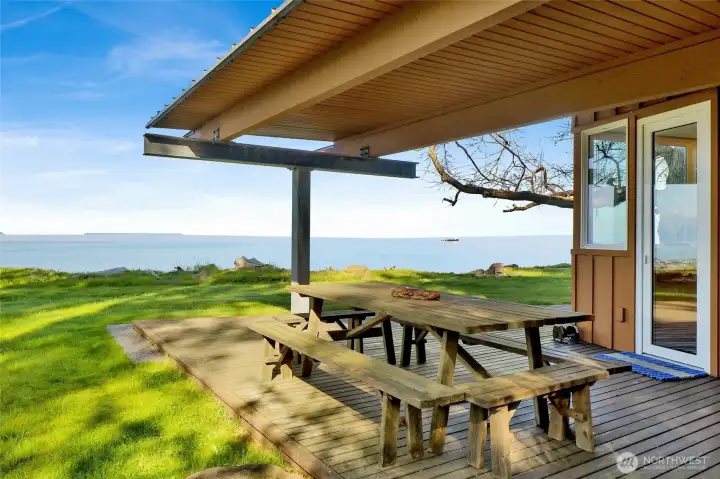 The home is designed for outdoor entertaining and living