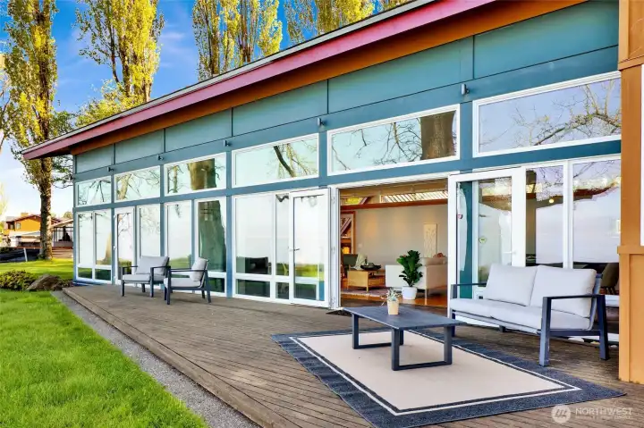 Ample deck space with easy access to the great room