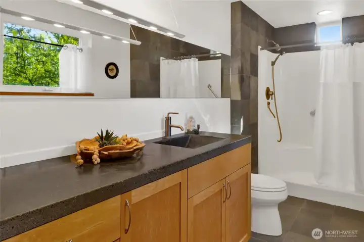 The second level primary bathroom