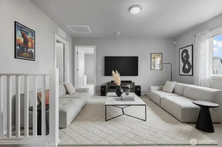 Loft virtually staged to show potential