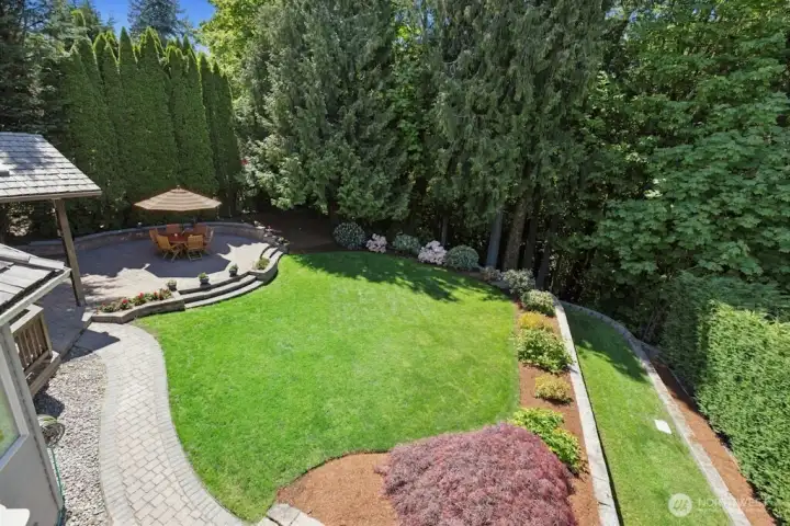 Terraced area for ease of lawn care!