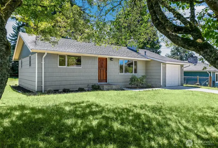Located on a sunny, flat 9500 square foot lot.
