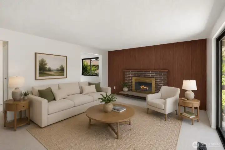 Virtually staged to imagine the space