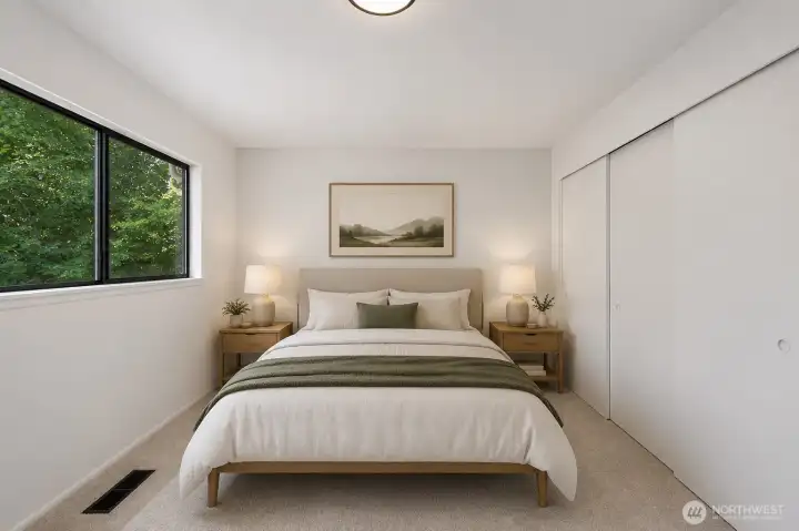 Virtually staged to imagine the space