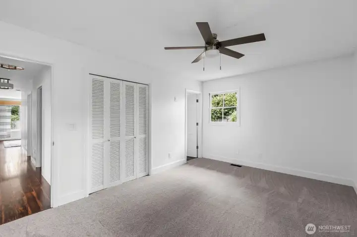 Primary bedroom with 2 closets