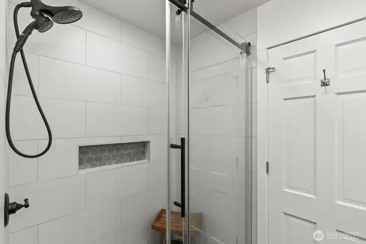 Hall bathroom shower