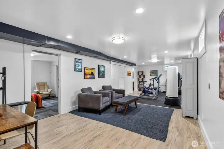 Fully remodeled basement with a 5th bedroom