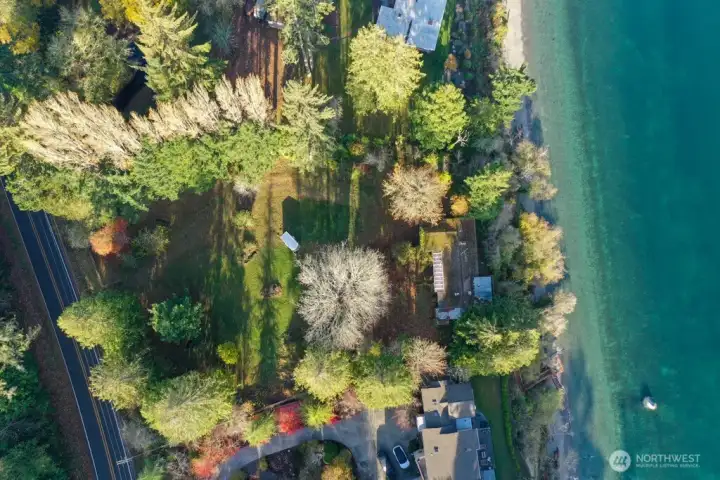 Winter drone shot prior to septic and some tree clearing. Winter drone shot prior to septic and some tree clearing.