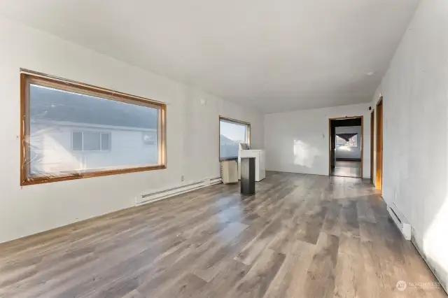 Living Room with updated flooring