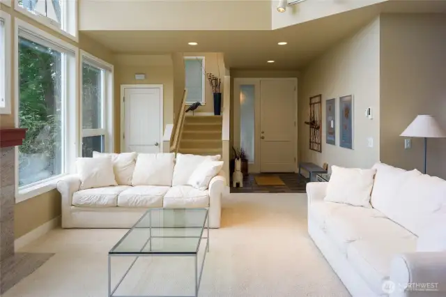 Entry way and stairs leading to second floor