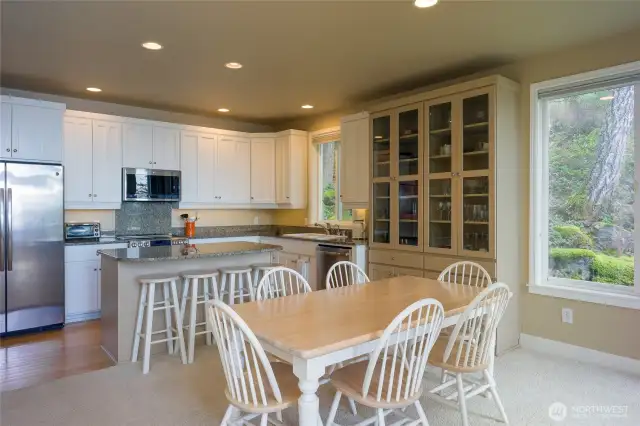 Kitchen and eating areas