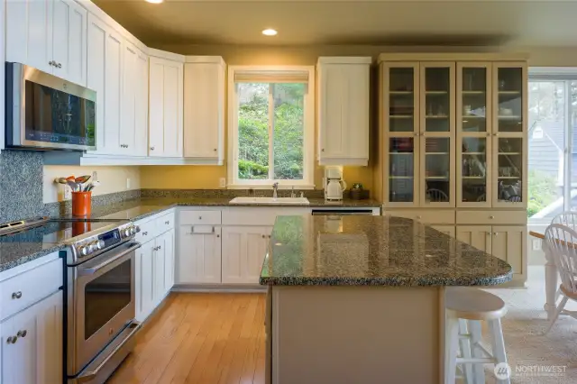Beautifully, well thought-out kitchen with granite counter tops and stainless steel appliances