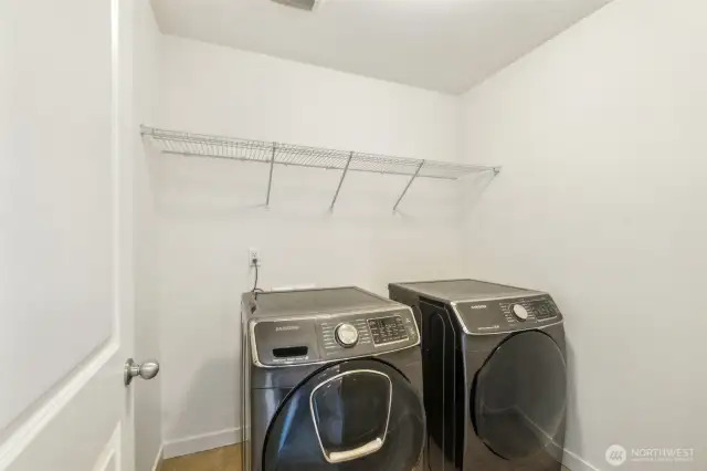 2018 Samsung washer and dryer stay with the home.