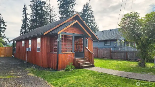 Front of house from gate