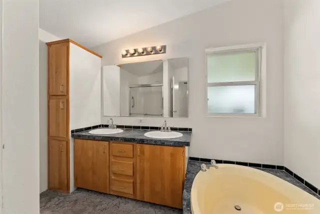 Primary suite bathroom.