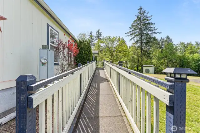 Ramp to front entry.