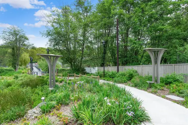 One of the trailheads to Longfellow Creek Legacy Trail is within walking distance of the house, just east on SW Kenyon St.