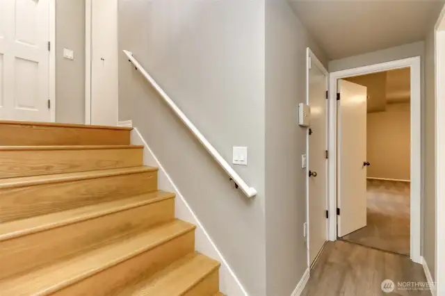Large bedroom on lower level. Additional entry from back door.