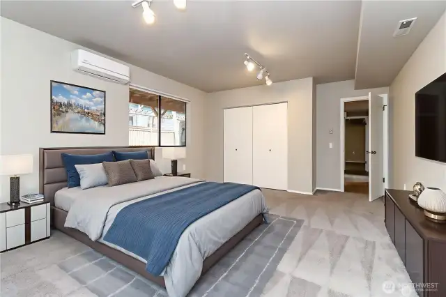 Full, oversized bedroom on lower level.