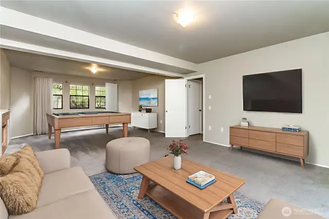 fabulous extra livng space on thelower level, great as an extra bedroom or entertainment room.