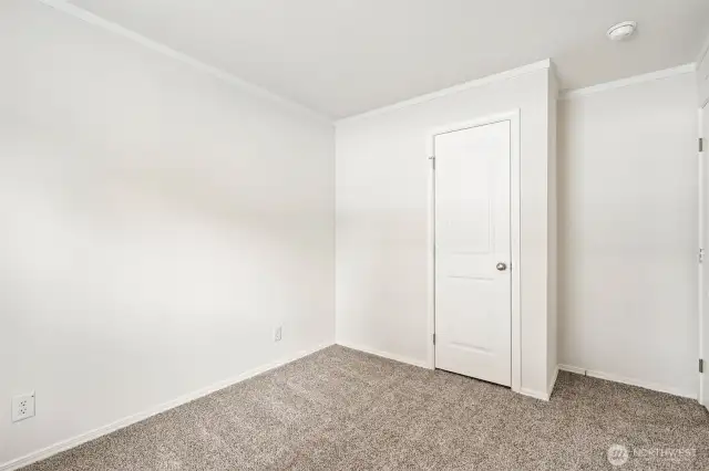 2nd bedroom with a closet.