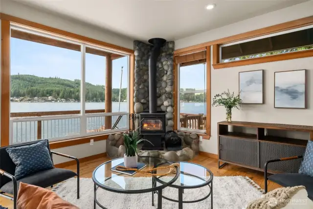 Woodstove lakeview.