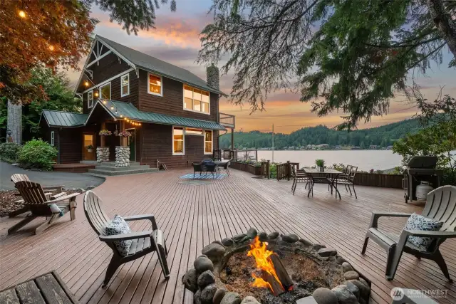 Firepit for relaxing after a long day at the lake.