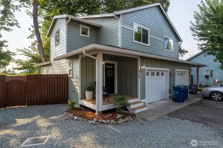 Nice size front yard with extra parking.