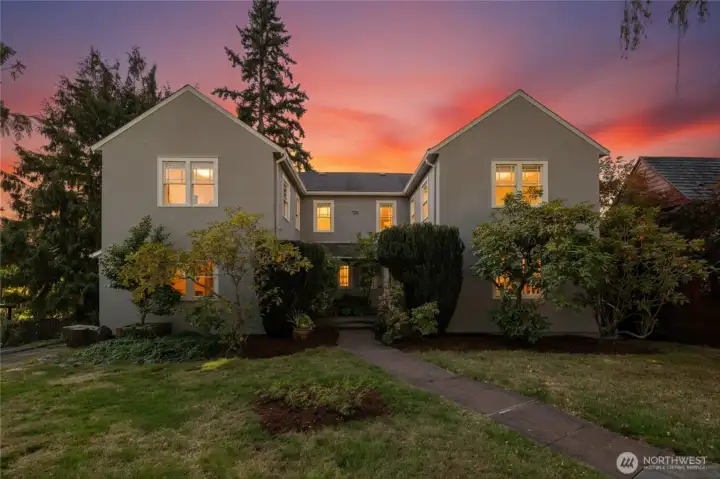Classic Original Craftsman Duplex on South Hill -- watch sunsets like this over the bay from both units!