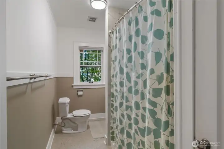 Unit B full bathroom upstairs, completely updated.