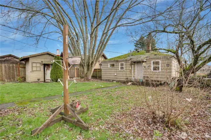 A backyard shed could be improved for extra storage for tools or equipment.