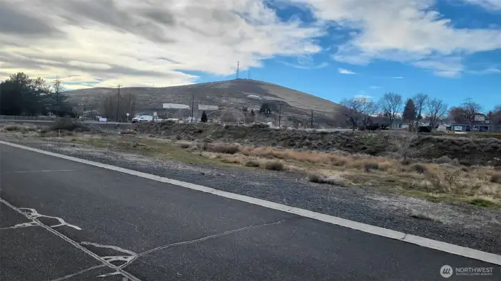 From G St NW looking South from middle of lot