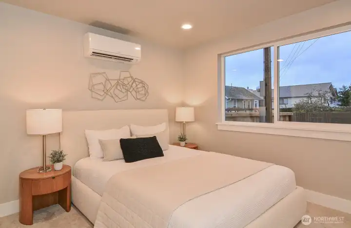 Main level primary bedroom.