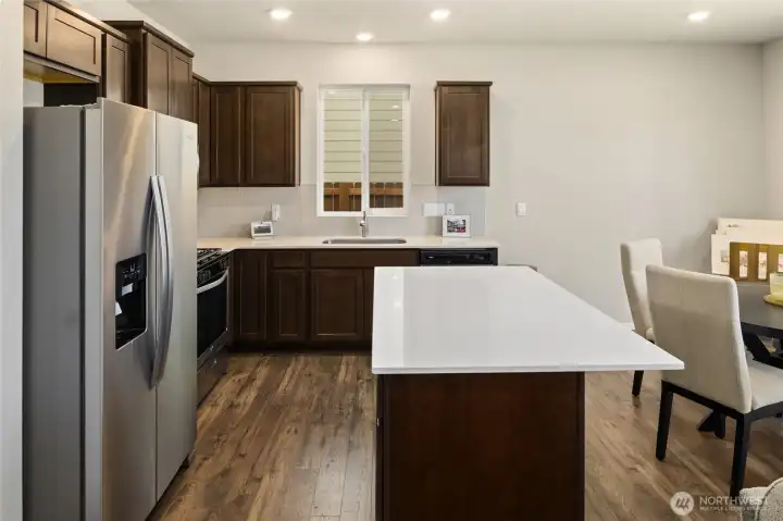 Abundant storage in the kitchen.