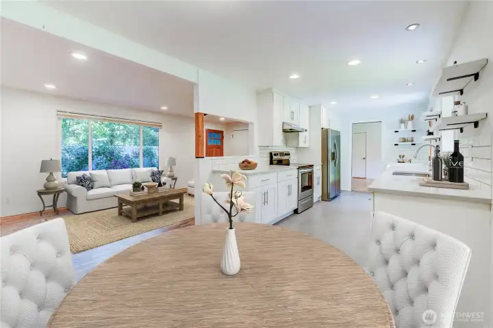 Dining area, Kitchen, and Living room