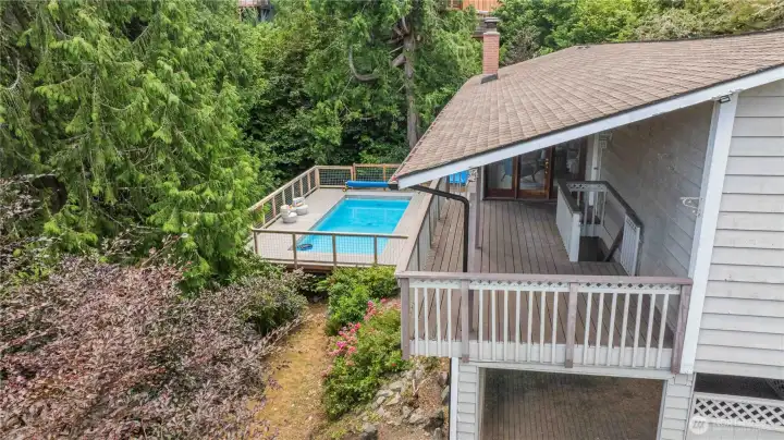 Incredible pool and decks for entertaining. Incredible pool and decks for entertaining.